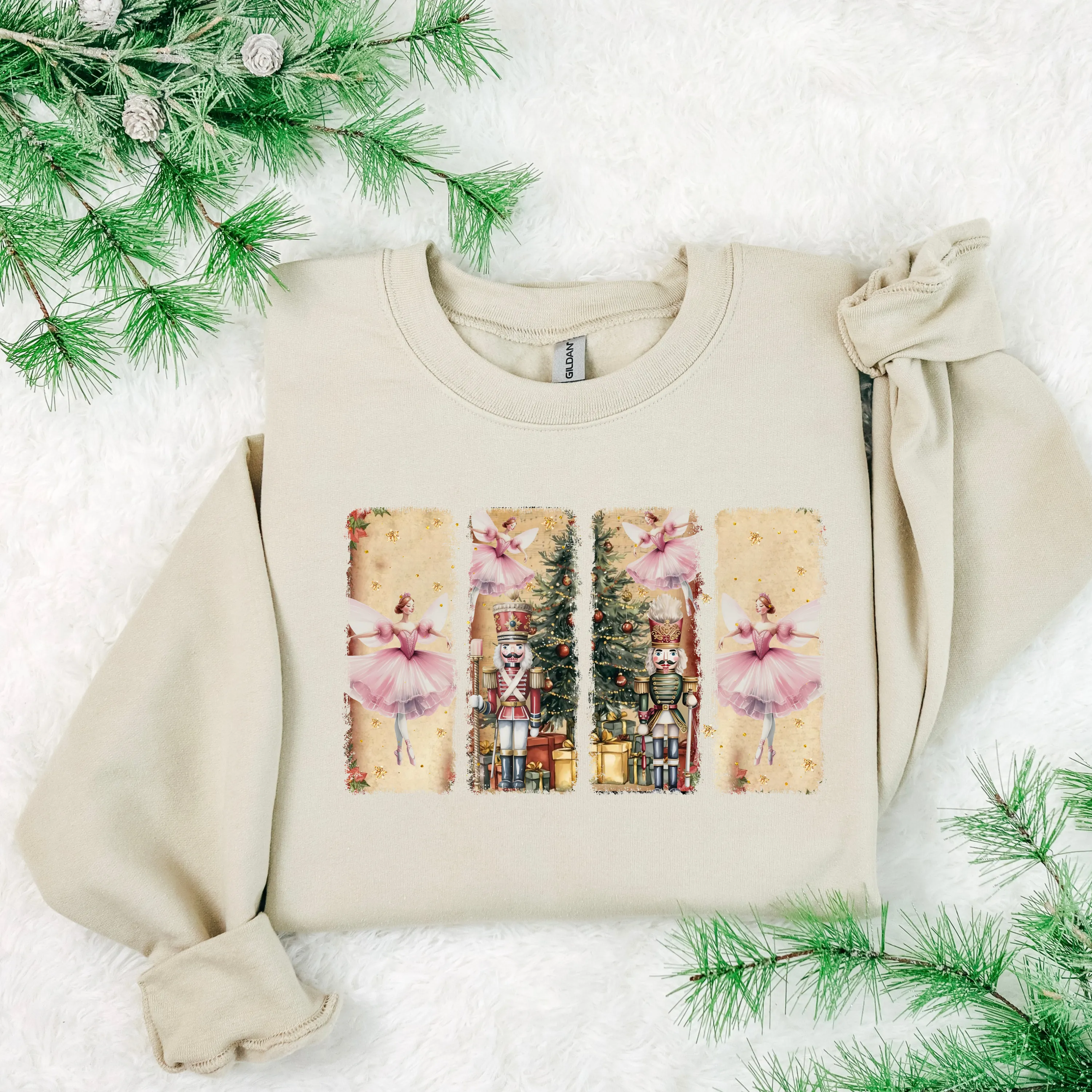 Vintage Christmas Nutcracker Crewneck Sweatshirt