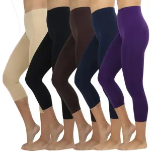 Women's Capri Seamless Lightweight Stretch Leggings