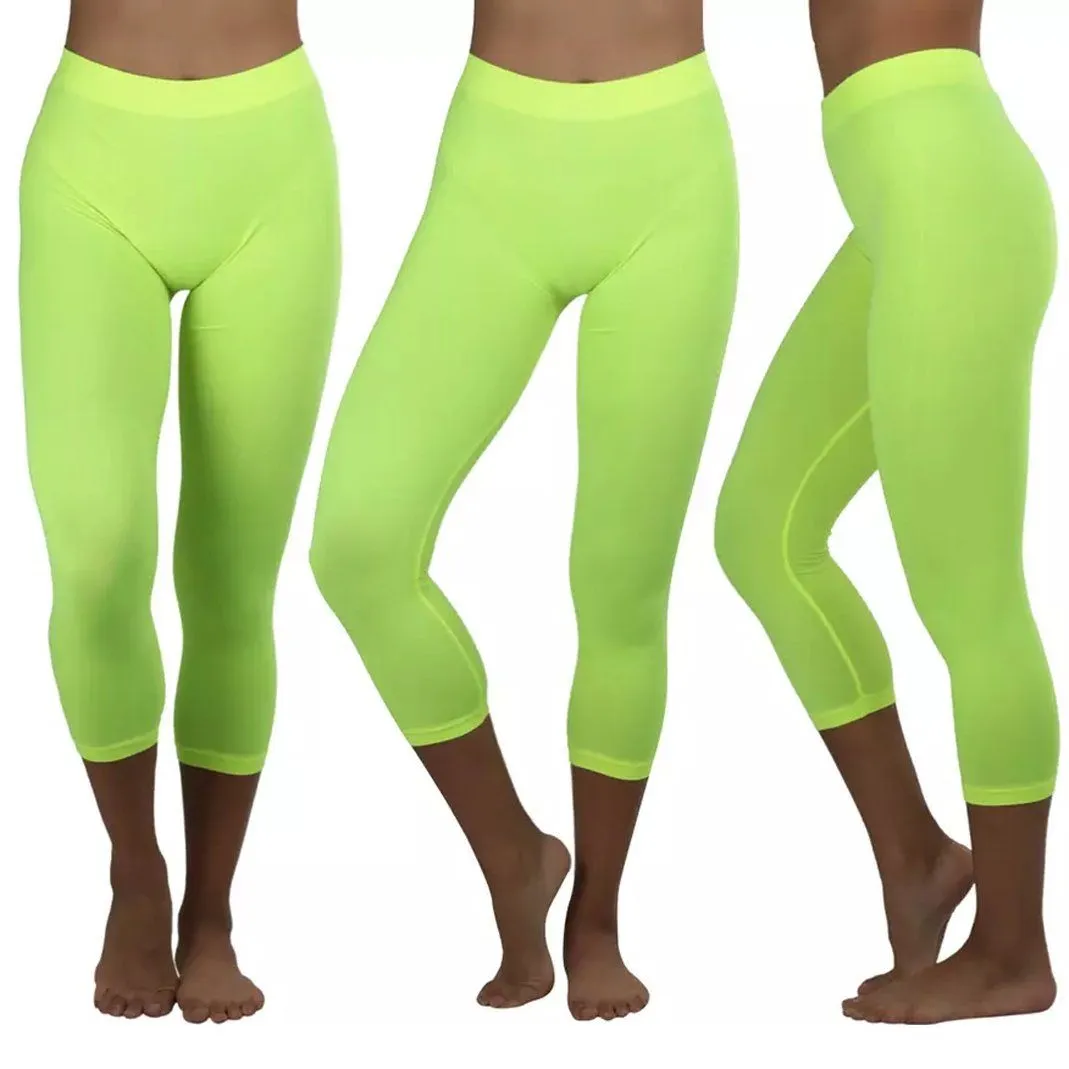 Women's Capri Seamless Lightweight Stretch Leggings