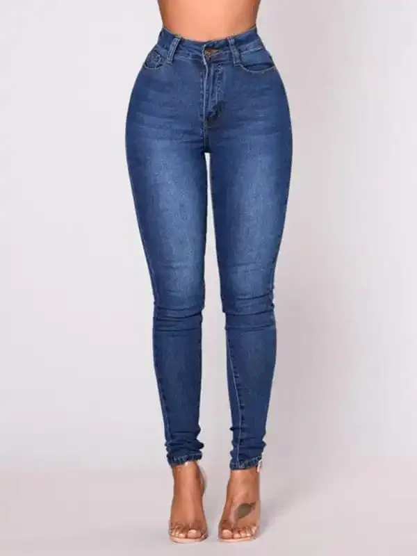 Women’s Solid Color Slim High Stretch Denim Pencil Pants